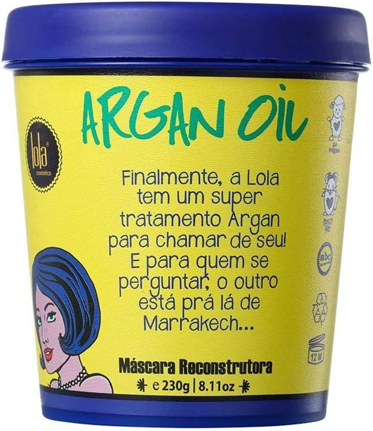  Argan Máscara de Hidratação 230g , Lola Cosmetics 